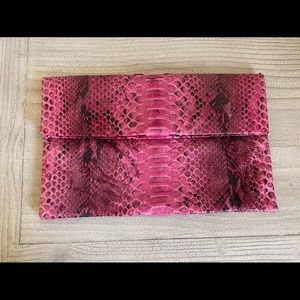 Pink Python Clutch